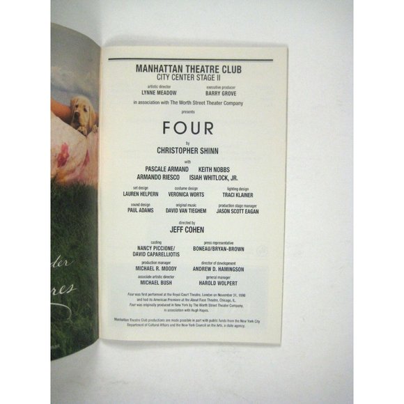 Four Playbill 2002 Manhattan Theatre Club Pascal Armand Keith Nobbs Whitlock - Picture 3 of 6